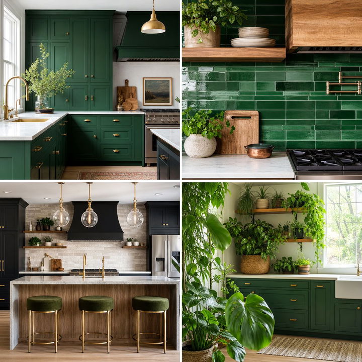 22 Green and Copper Kitchen Designs for Modern Warmth