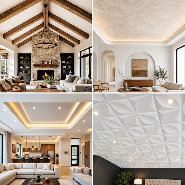 22 Living Room Ceiling Ideas to Elevate Your Interior