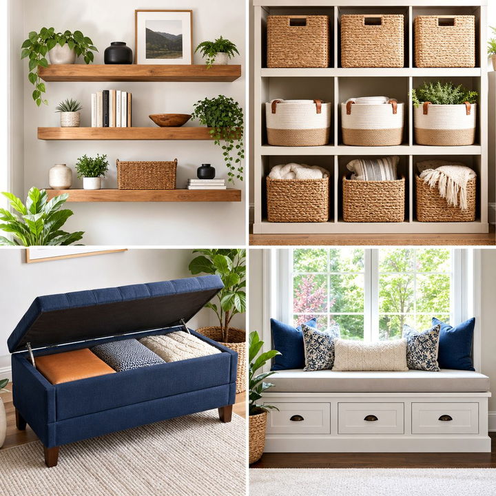 22 Smart Living Room Storage Solutions for Clutter-Free Homes