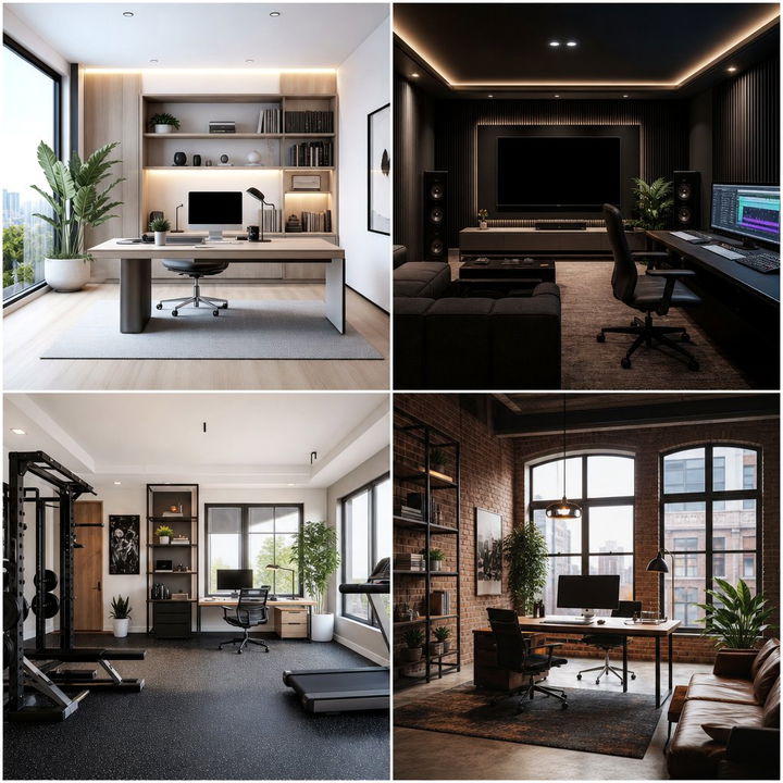 22 Man Cave Office Ideas: Industrial Desks & Sports Decor
