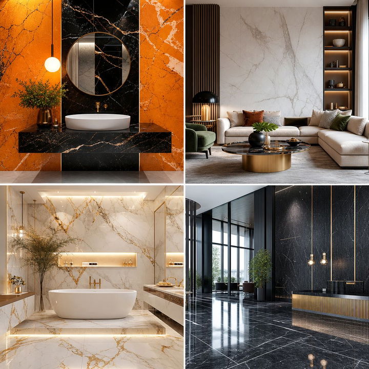 22 Marble Floor Living Room Ideas: Glossy & Geometric