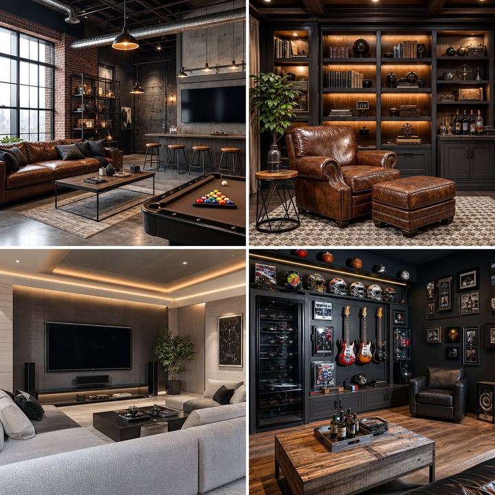 22 Masculine Living Room Ideas for Modern, Sleek Men’s Spaces