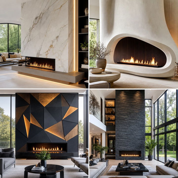 22 Mid-century Modern Fireplace Ideas for Cozy Living