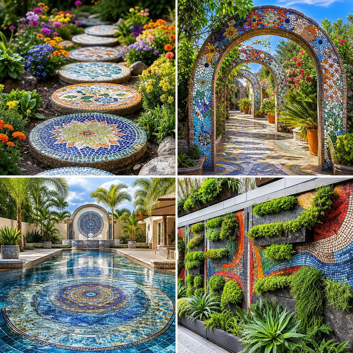 22 Mosaic Garden Art Ideas for Colorful Outdoor Spaces