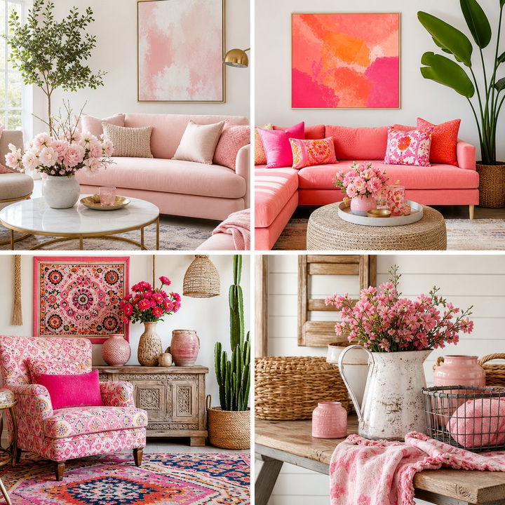 22 Pink Living Room Ideas for a Bold and Playful Aesthetic