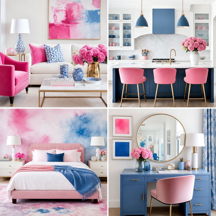 22 Pink and Blue Living Room Ideas: Coastal & Eclectic Mix