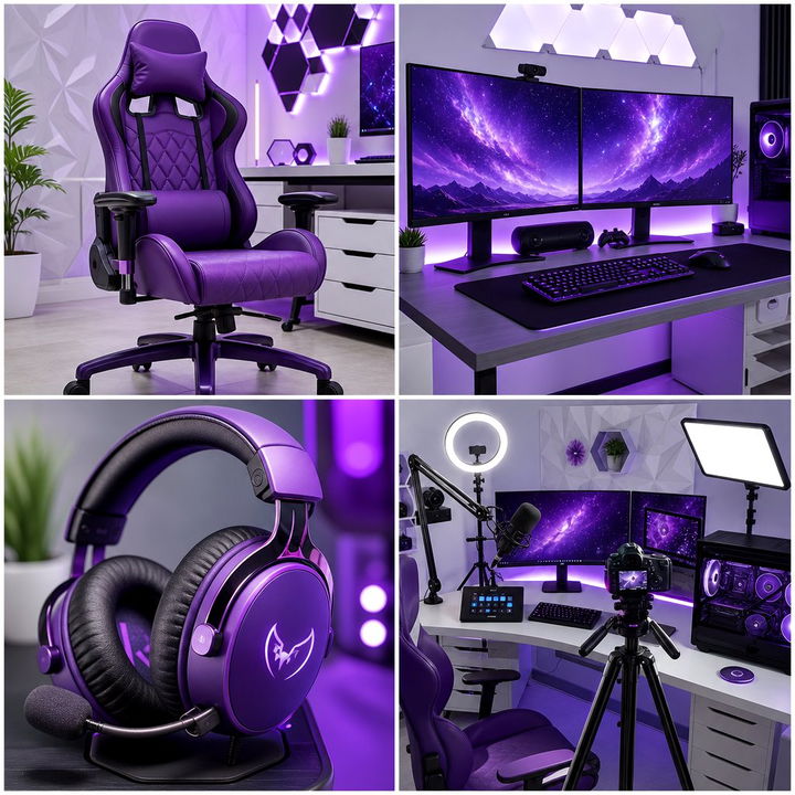 22 Purple Gaming Setup Ideas for Vibrant Play Spaces