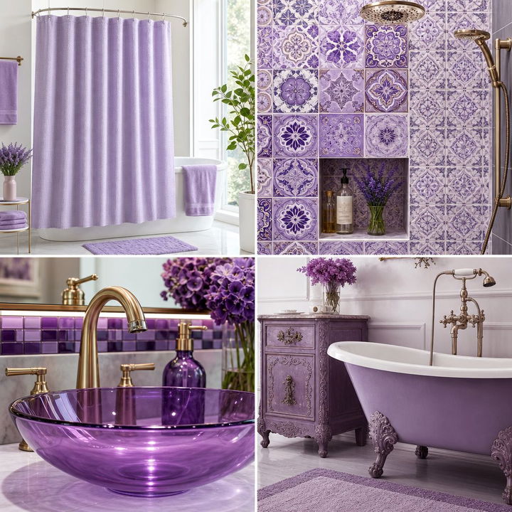 22 Regal Purple Bathroom Ideas for a Luxurious Spa Vibe