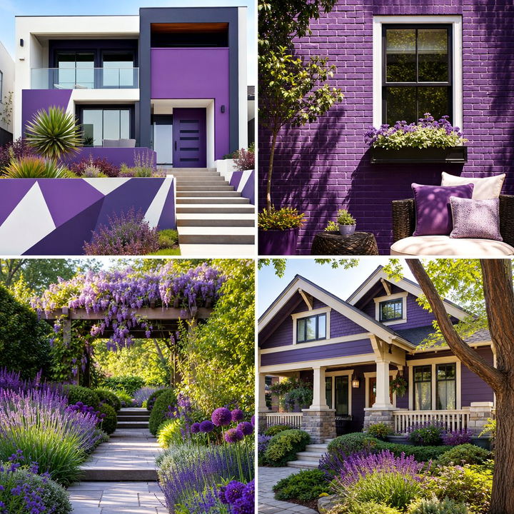 22 Stunning Purple House Exterior Ideas to Boost Curb Appeal