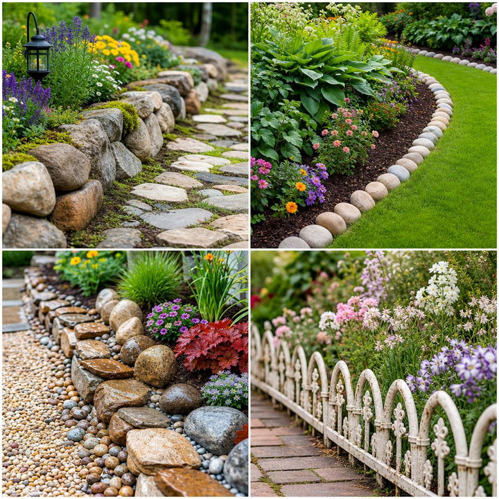 22 Creative River Rock Edging Ideas for Landscapes