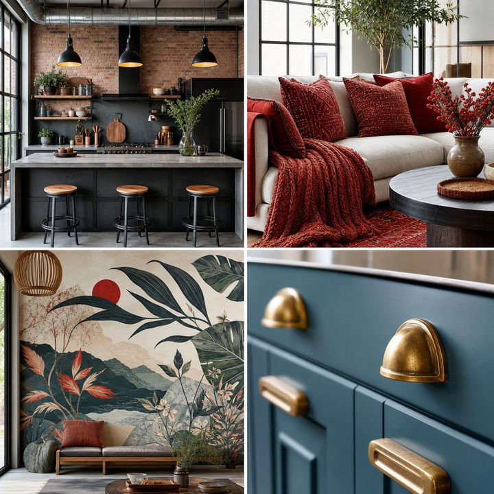 22 Dramatic Red and Black Kitchen Design Concepts