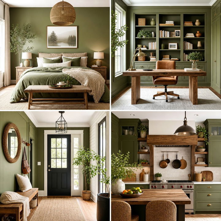 22 Olive Green Room Decor Ideas for Versatile Style