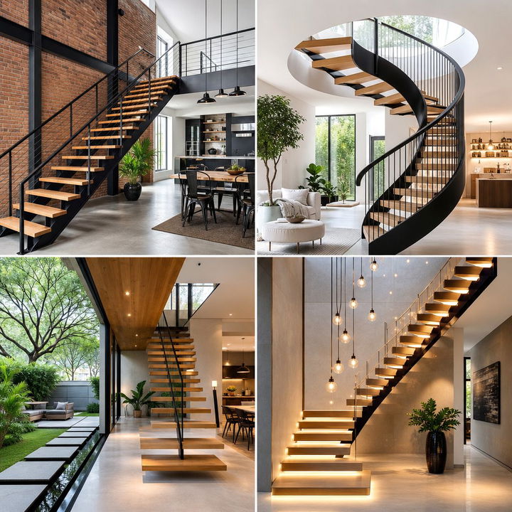 22 Open Staircase Ideas for Modern Airy Designs