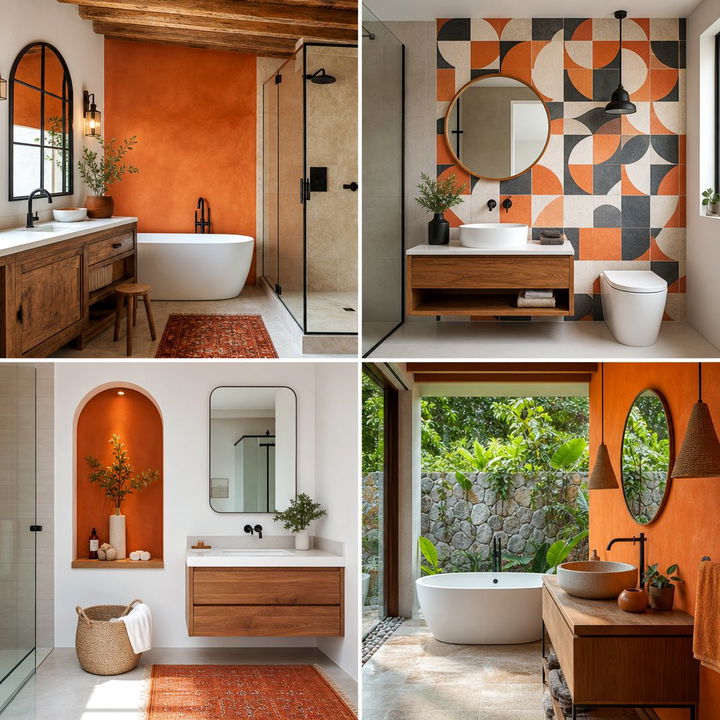 22 Orange Bathroom Ideas for Bold Color Schemes