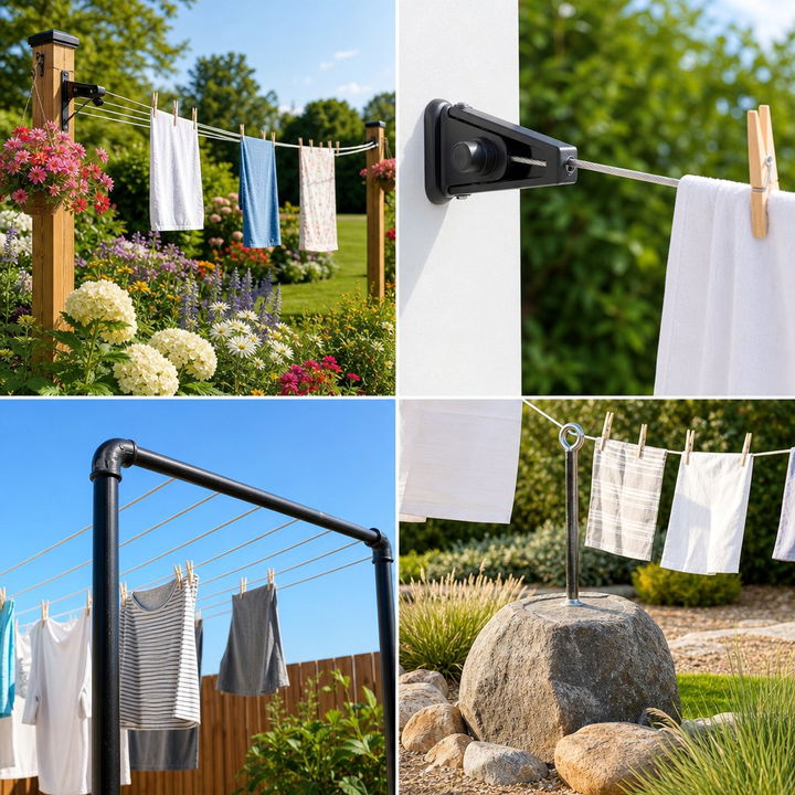 22 Outdoor Clothesline Ideas for Efficient Drying