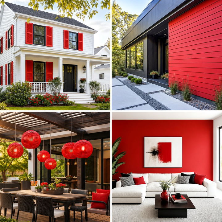 22 Red Home Exterior Design Ideas for Curb Appeal