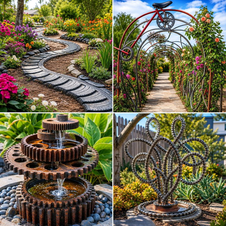 22 Vintage Bicycle Garden Decor Ideas for Charm