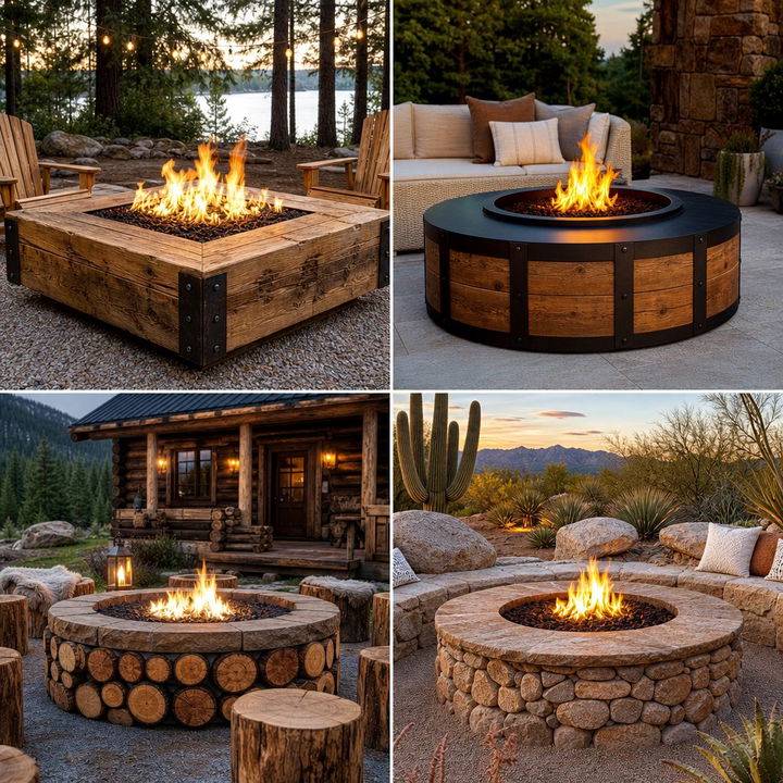 22 Rustic Fire Pit Ideas for Cozy Outdoor Gatherings Year-Round
