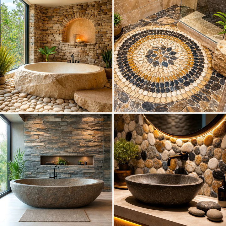 22 Stone Bathroom Design Ideas for a Natural Look