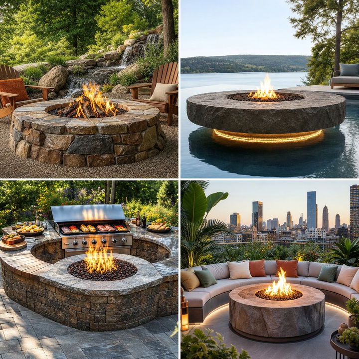 22 Stone Fire Pit Ideas for Cozy Outdoor Gatherings
