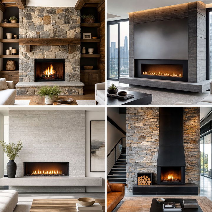 22 Stone Fireplace Ideas for Rustic or Modern Homes
