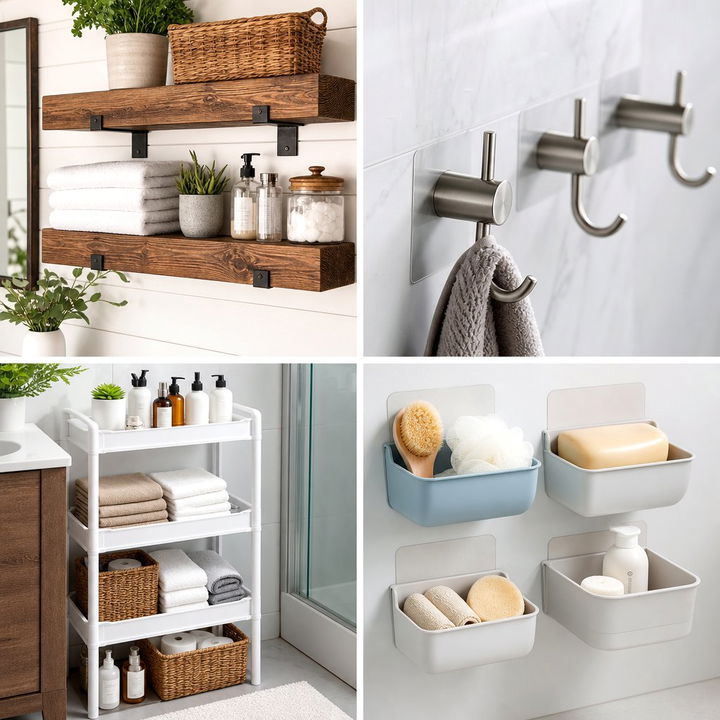 22 Shower Storage Ideas to Declutter Your Bathroom Space