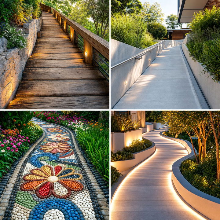 22 Sloped Walkway Ideas for Beautiful Landscape Design
