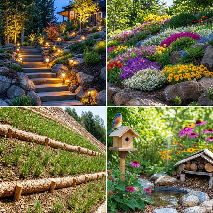 22 Sloping Garden Design Ideas to Embrace Natural Slopes