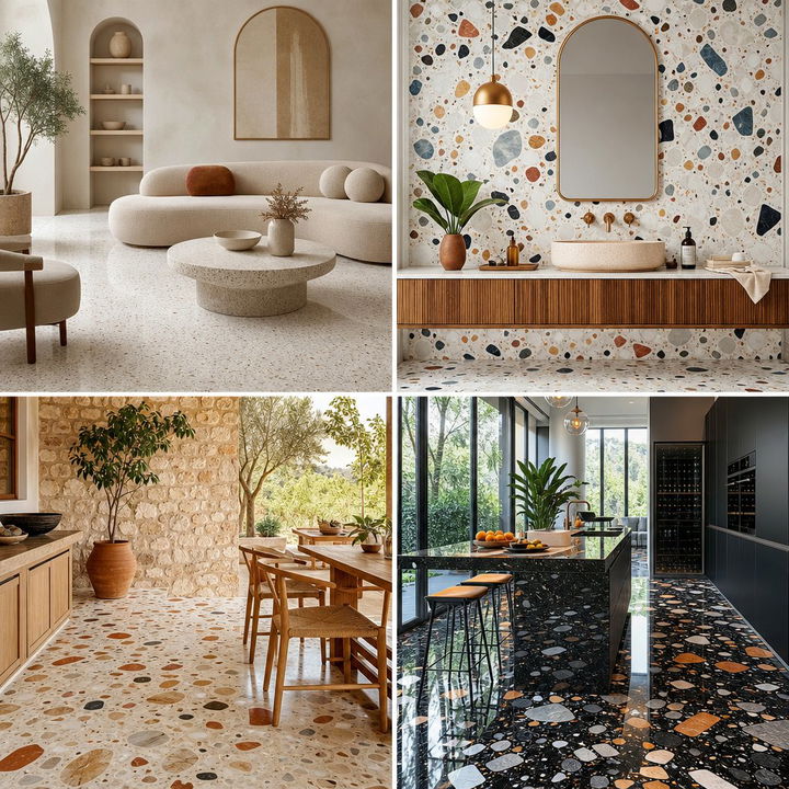 22 Terrazzo Kitchen Floor Ideas for Stylish, Durable Designs