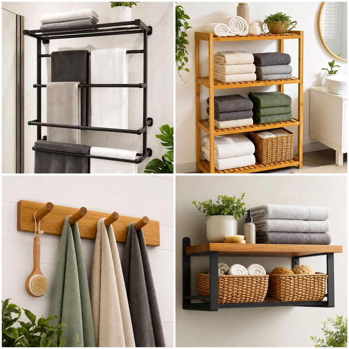 22 Towel Storage Ideas for Bathroom Organization