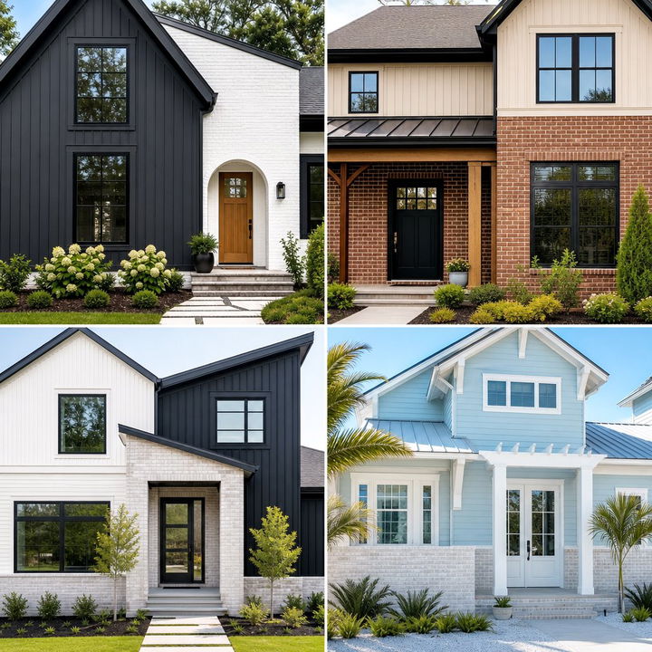 22 Striking Vinyl Siding and Brick Exterior Combinations