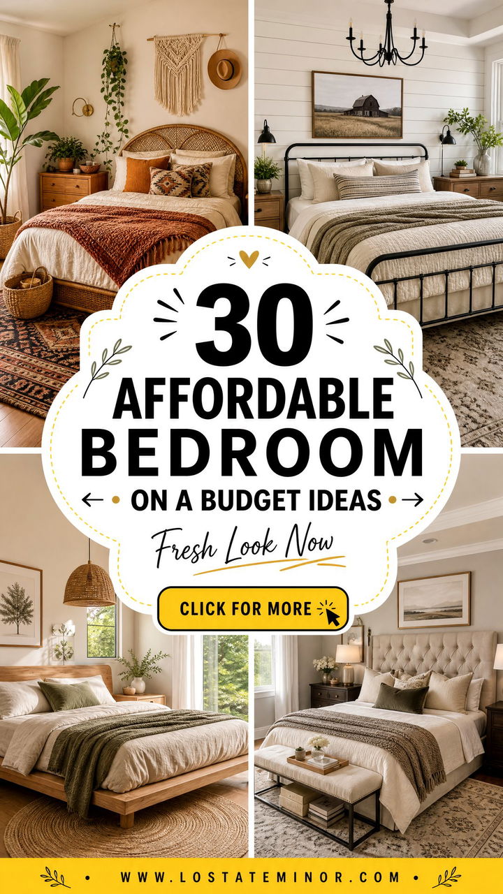 30 Affordable Bedroom on a Budget Ideas for a Fresh Look - 30 Affordable Bedroom on a Budget Ideas for a Fresh Look
