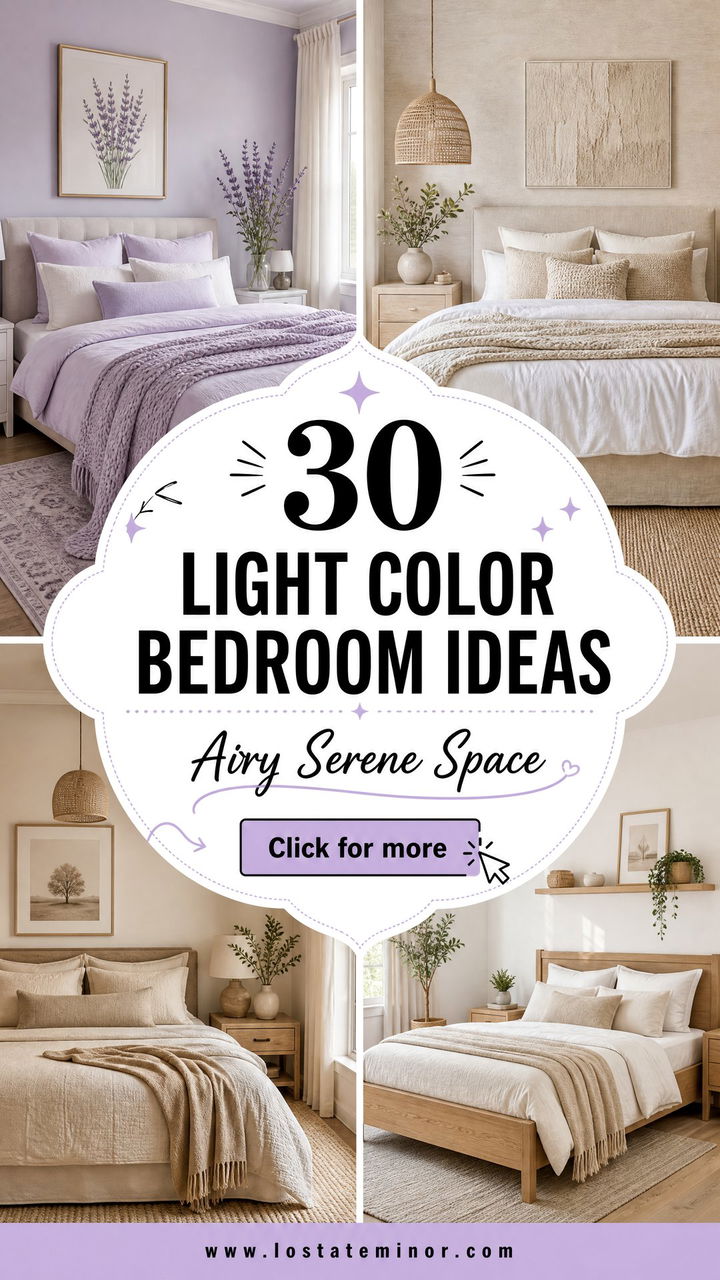 30 Airy Light Color Bedroom Ideas for a Serene Space - 30 Airy Light Color Bedroom Ideas for a Serene Space
