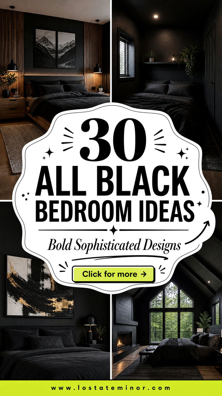 30 All Black Bedroom Ideas Bold and Sophisticated Designs - 30 All Black Bedroom Ideas: Bold and Sophisticated Designs