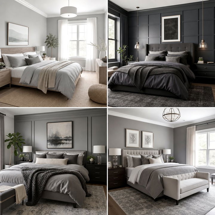 30 All Gray Bedroom Ideas: Chic and Modern Room Inspiration