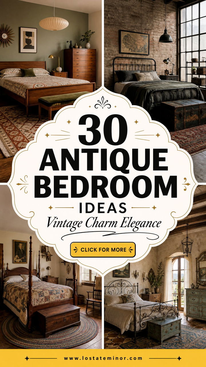 30 Antique Bedroom Ideas Vintage Charm and Elegant Decor - 30 Antique Bedroom Ideas: Vintage Charm and Elegant Decor