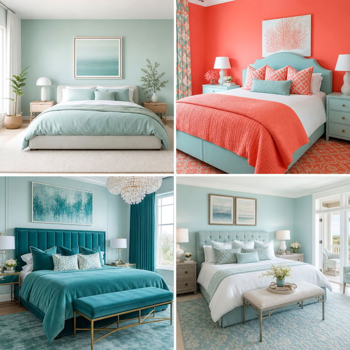 30 Aqua Bedroom Ideas: Refreshing and Cool Color Palettes