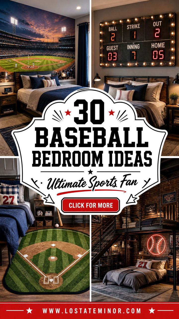 30 Baseball Bedroom Ideas for the Ultimate Sports Fan - 30 Baseball Bedroom Ideas for the Ultimate Sports Fan