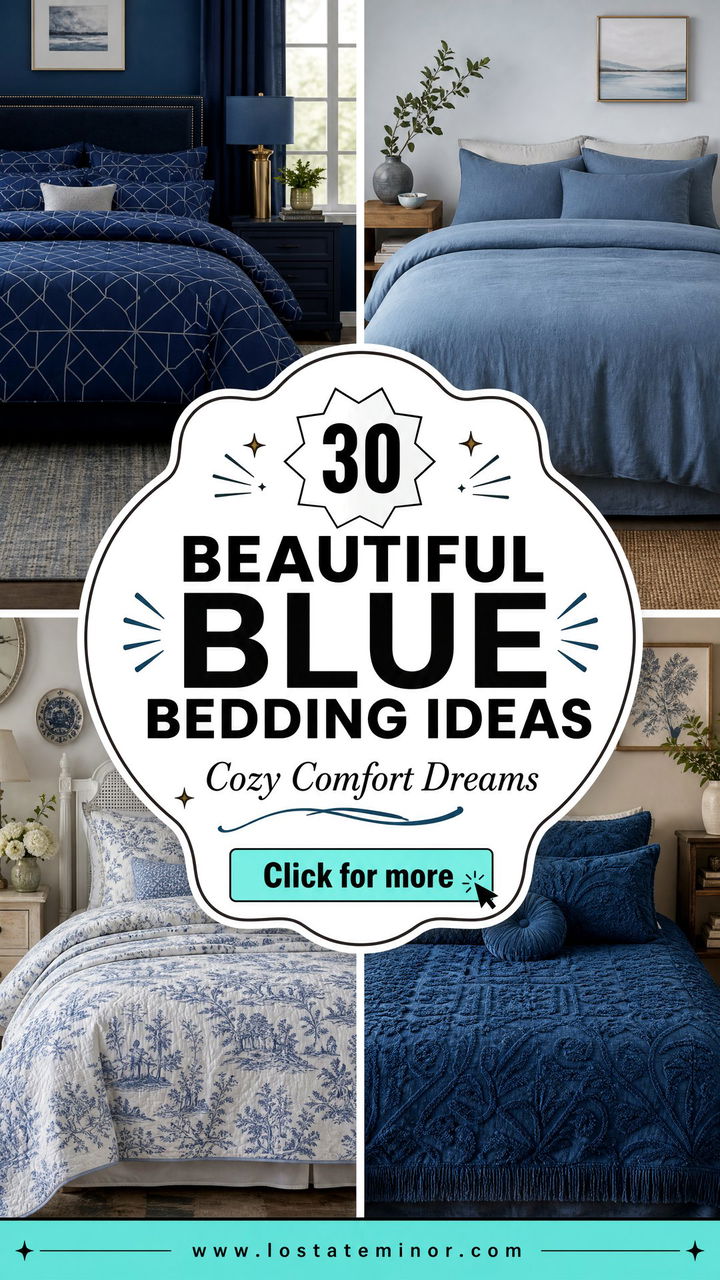 30 Beautiful Bedroom Blue Bedding Ideas for Cozy Comfort - 30 Beautiful Bedroom Blue Bedding Ideas for Cozy Comfort