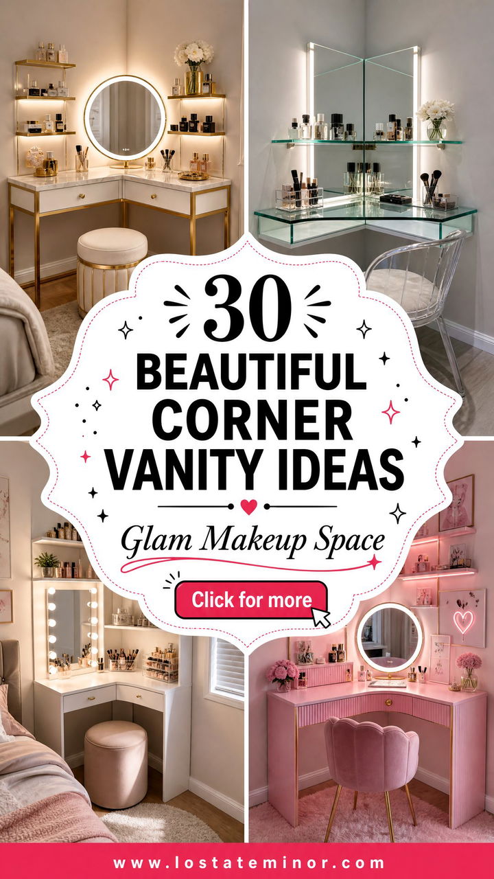 30 Beautiful Bedroom Corner Vanity Ideas for Makeup Lovers - 30 Beautiful Bedroom Corner Vanity Ideas for Makeup Lovers