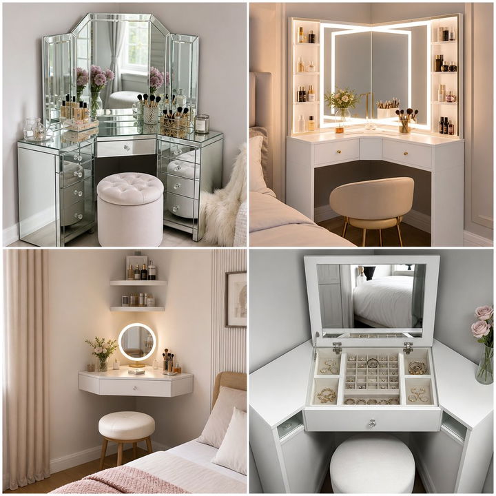 30 Beautiful Bedroom Corner Vanity Ideas for Makeup Lovers