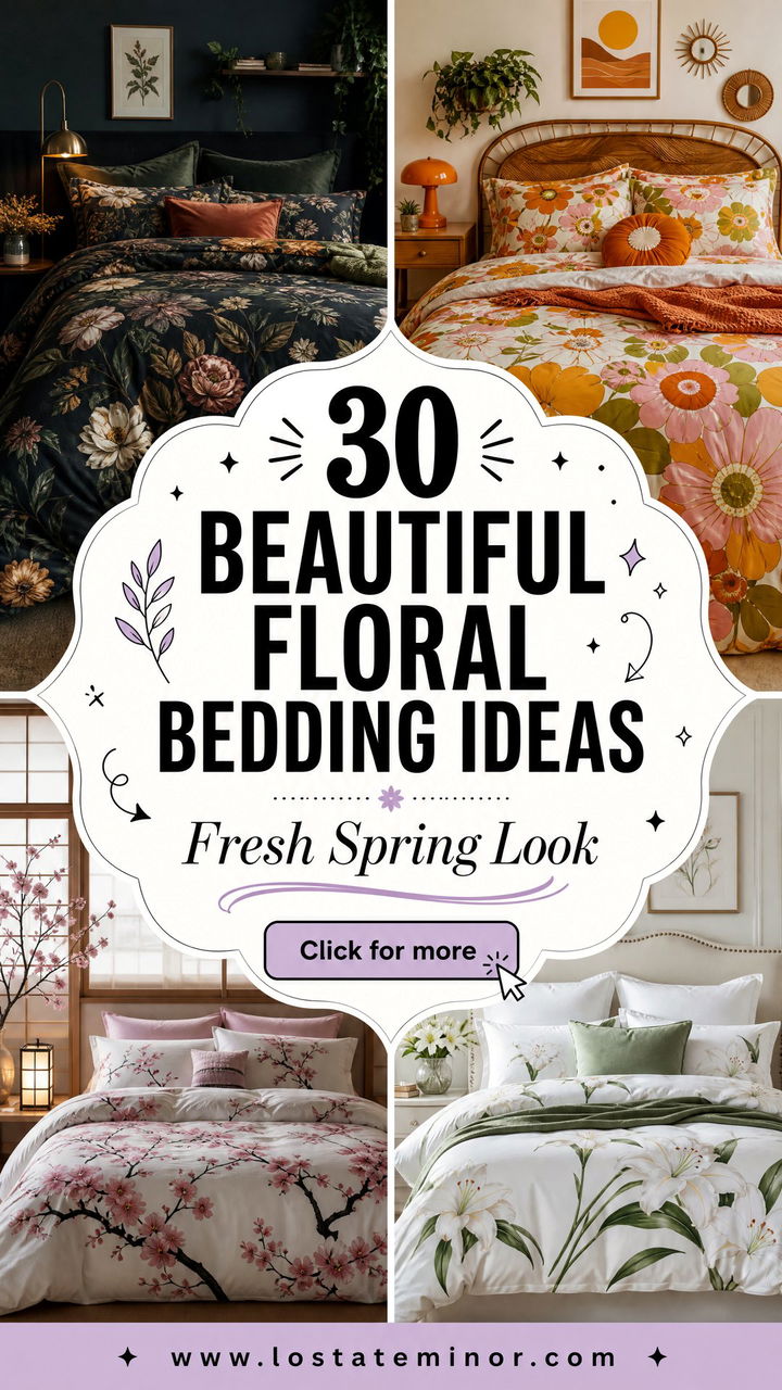 30 Beautiful Bedroom Floral Bedding Ideas for a Spring Look - 30 Beautiful Bedroom Floral Bedding Ideas for a Spring Look