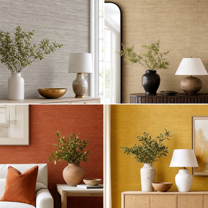 30 Beautiful Bedroom Grasscloth Wallpapers for Texture