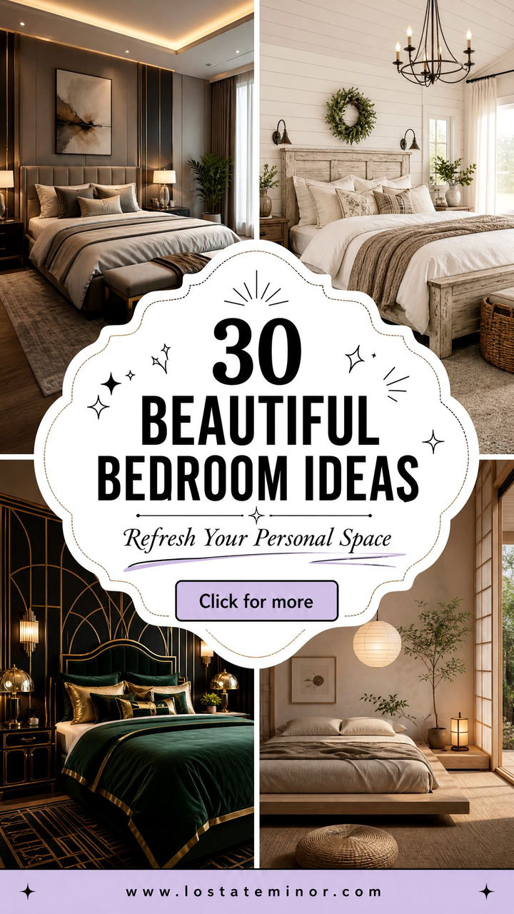 30 Beautiful Bedroom Ideas to Refresh Your Personal Space - 30 Beautiful Bedroom Ideas to Refresh Your Personal Space