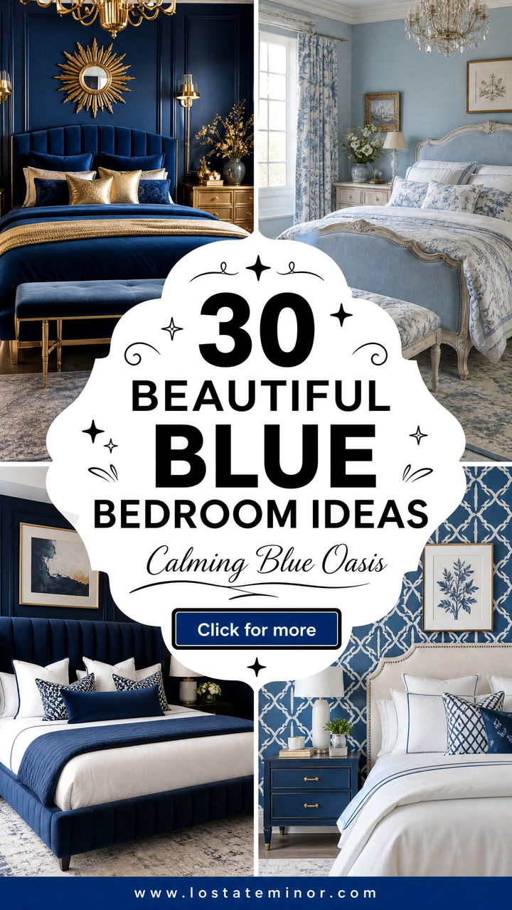 30 Beautiful Blue Bedroom Ideas to Create Your Calming Oasis - 30 Beautiful Blue Bedroom Ideas to Create Your Calming Oasis