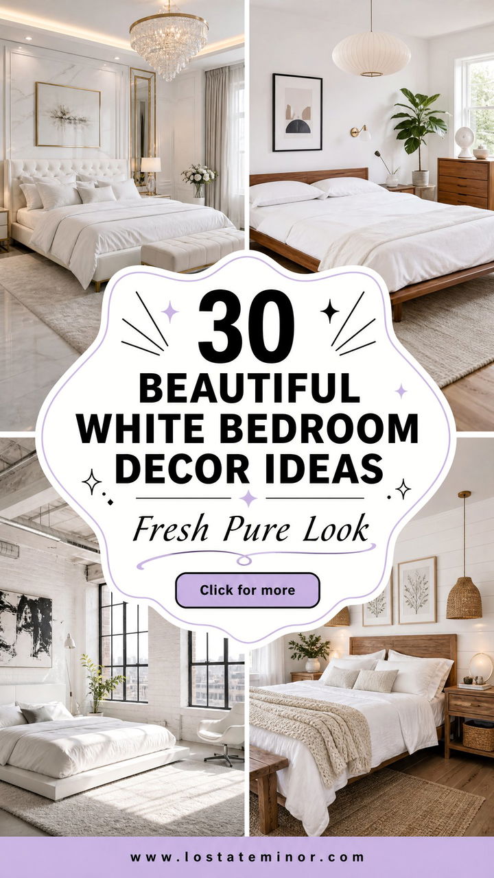 30 Beautiful White Bedroom Decor Ideas for a Fresh Look - 30 Beautiful White Bedroom Decor Ideas for a Fresh Look