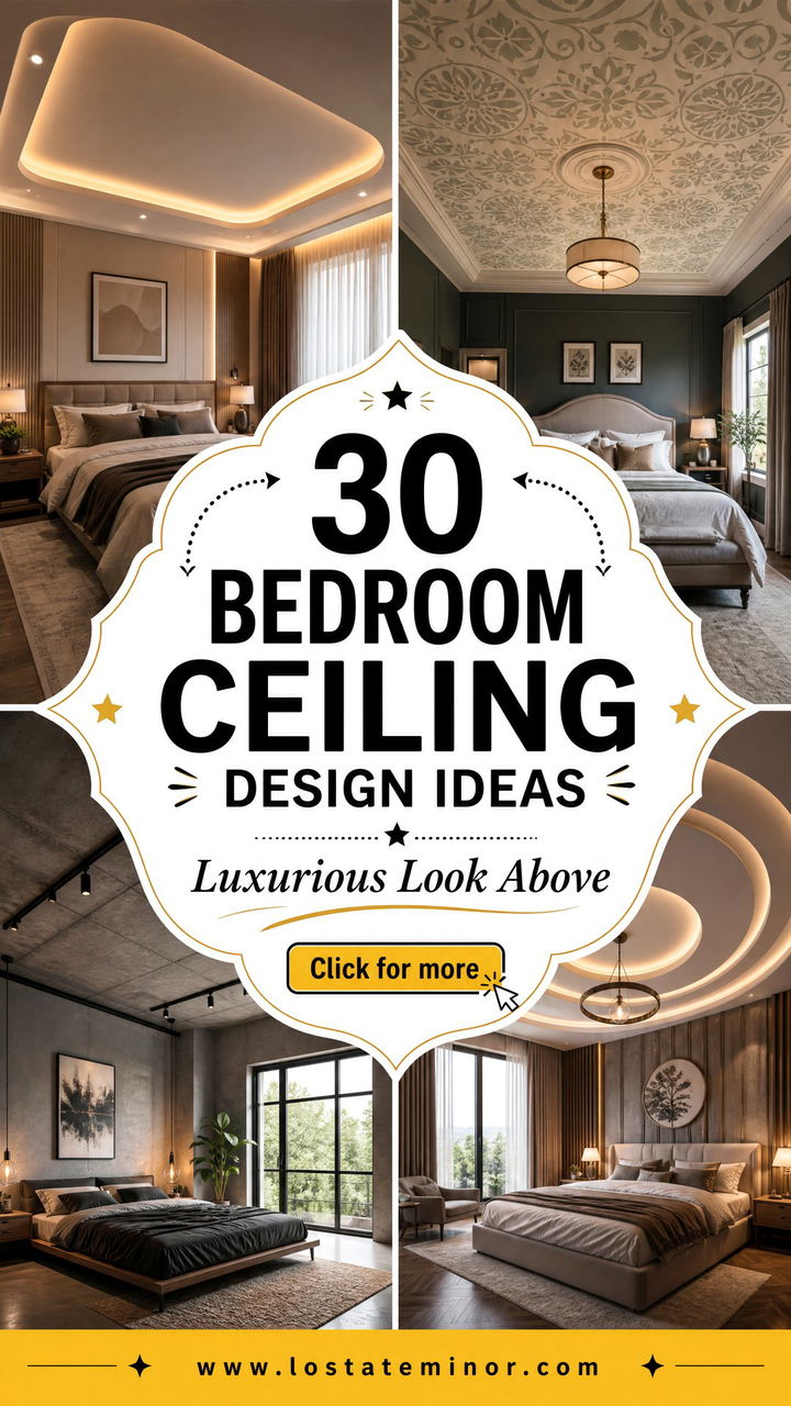 30 Bedroom Ceiling Design Ideas for a Luxurious Look - 30 Bedroom Ceiling Design Ideas for a Luxurious Look
