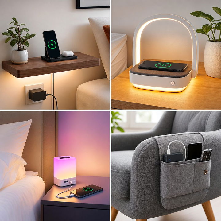 30 Bedroom Charging Stations to Power Your Tech Easily