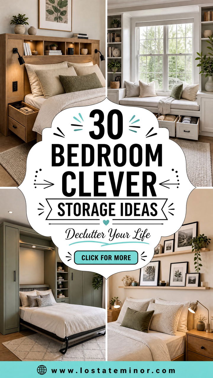 30 Bedroom Clever Storage Ideas to Declutter Your Life - 30 Bedroom Clever Storage Ideas to Declutter Your Life