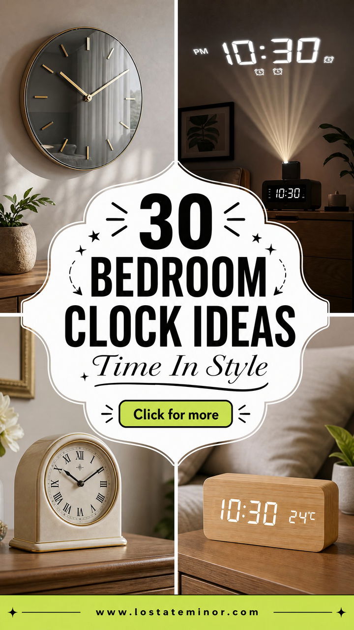 30 Bedroom Clock Ideas for Functional and Stylish Walls - 30 Bedroom Clock Ideas for Functional and Stylish Walls